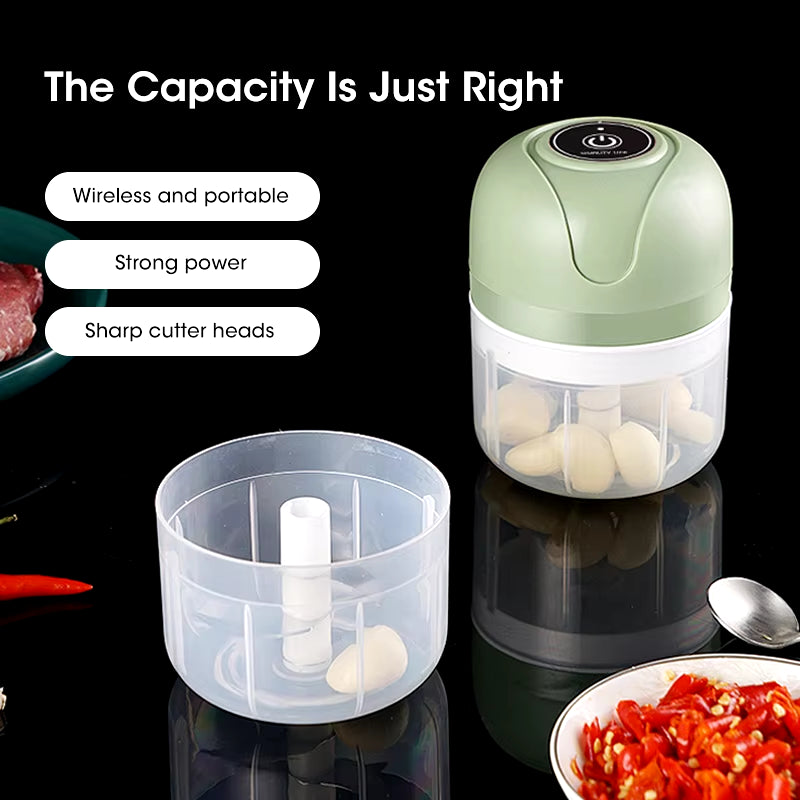250Ml Garlic Masher Crusher Electric Kitchen Food Chopper USB Portable Meat Grinder Vegetable Chopper for Kitchen Gadgets