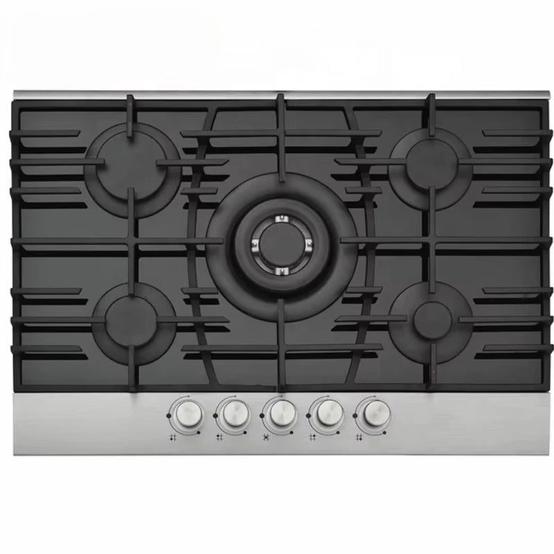 5 Burner Built in Gas Hob Glass Top Cooking Gas Cooktop with FFD Euro Gas Stove for Kitchen