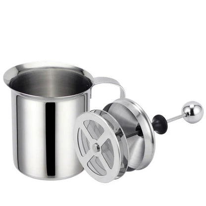 Milk Frothers Stainless Double Mesh Milk Creamer Milk Foam for Coffee Milk Egg Beater Kitchen Tool Coffee Mixer Frother 400ML