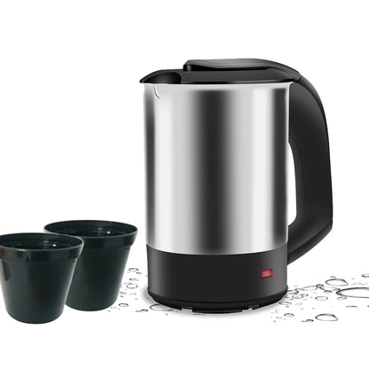 Mini Electric Kettle Tea Coffee Stainless Steel 1000W Portable Travel Water Boiler Pot 0.5L for Hotel Family Trip