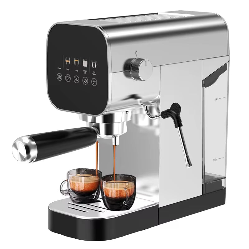 New Cappuccino Latte Espresso Coffee Maker 20 Bar Powerful Pressure Pump Electric Espresso Portable Coffee Machine with Milk