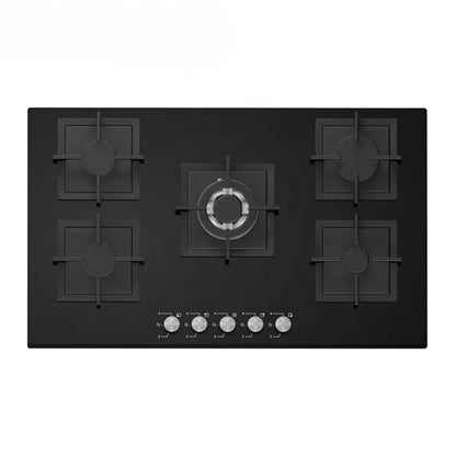5 Burner Built in Gas Hob Glass Top Cooking Gas Cooktop with FFD Euro Gas Stove for Kitchen