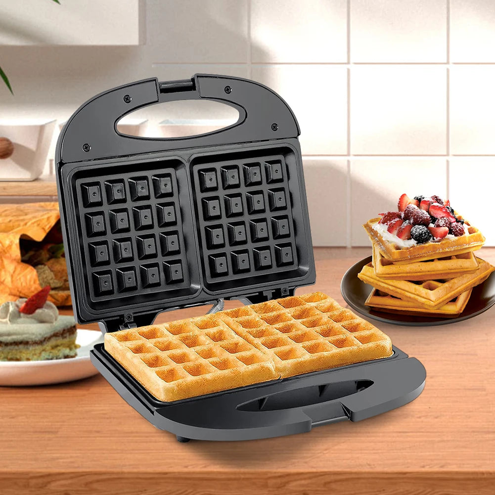 Waffle Maker Belgian Waffle Maker Portable Waffle Making Machine Non Stick Chaffle Maker Anti-Scalding for Waffles Sandwiches