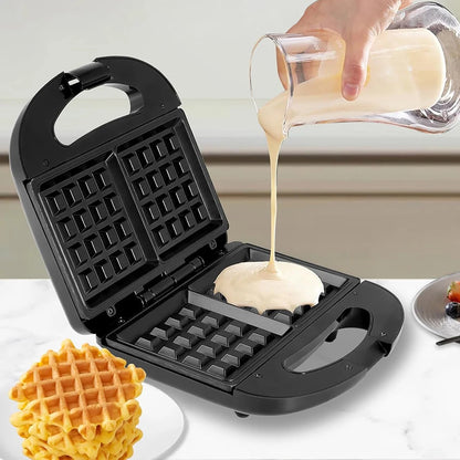 Waffle Maker Belgian Waffle Maker Portable Waffle Making Machine Non Stick Chaffle Maker Anti-Scalding for Waffles Sandwiches
