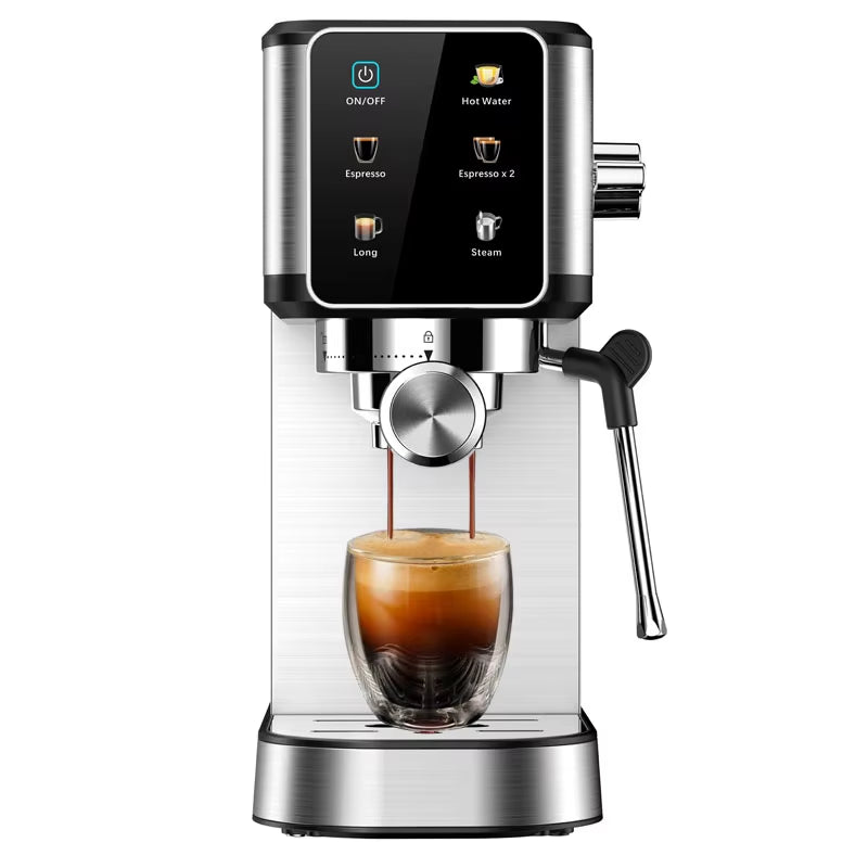 New Cappuccino Latte Espresso Coffee Maker 20 Bar Powerful Pressure Pump Electric Espresso Portable Coffee Machine with Milk