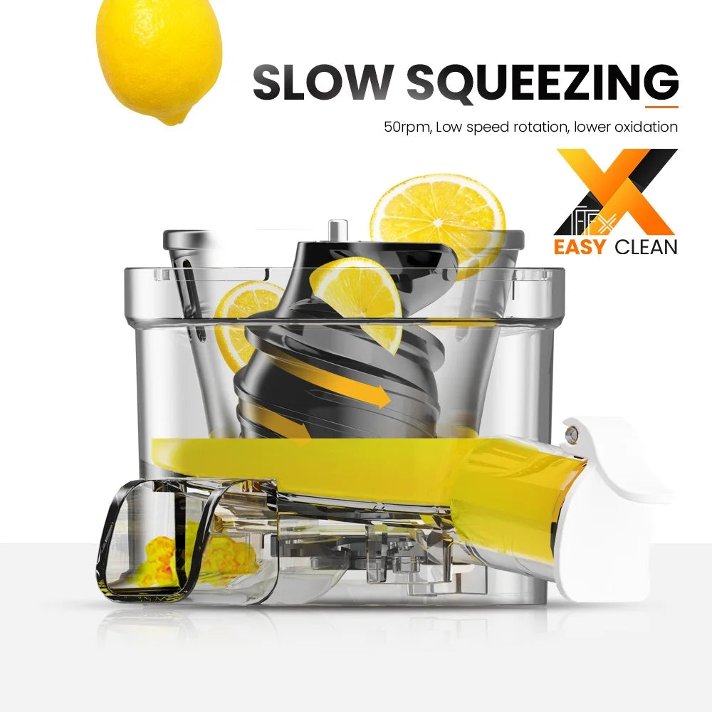 Mini Slow Juicer Portable Electric Juice Extractor Lemon Fruit Juice Maker Blender Easy Clean Can Make Ice Cream Mini-Pro