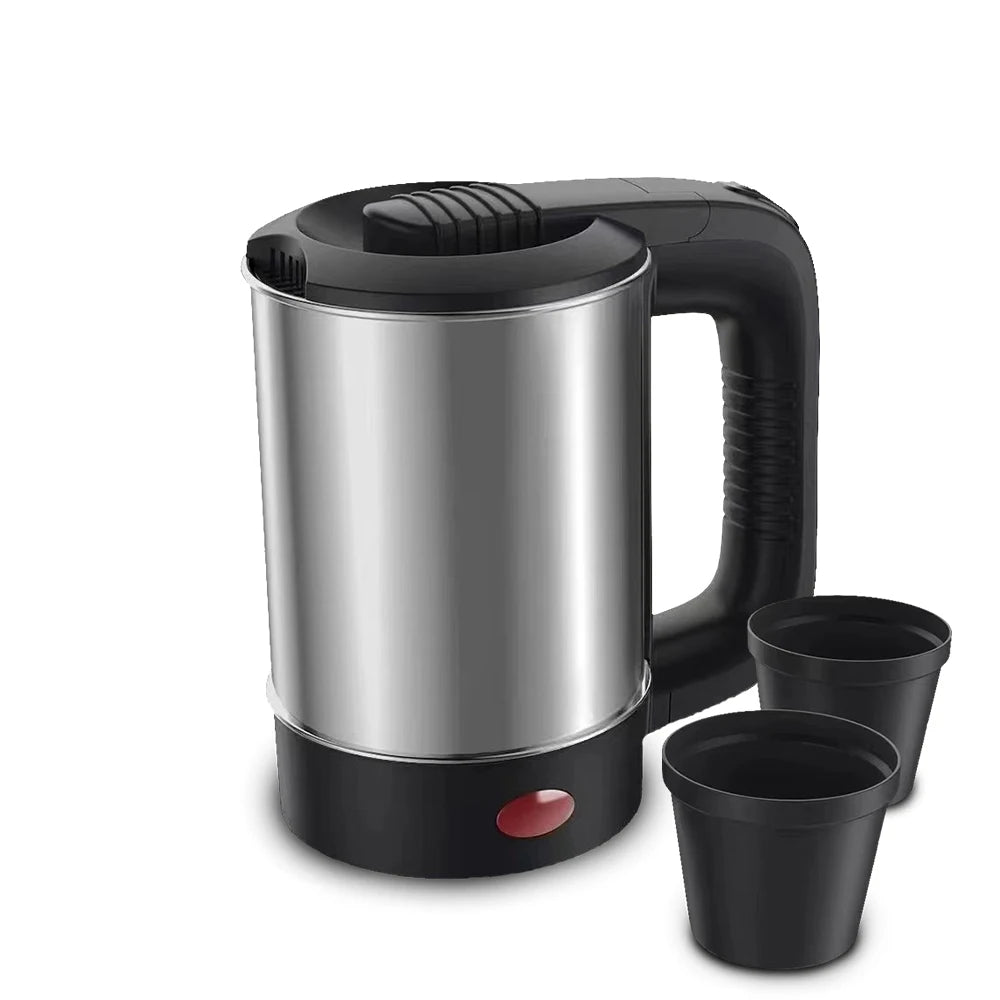 Mini Electric Kettle Tea Coffee Stainless Steel 1000W Portable Travel Water Boiler Pot 0.5L for Hotel Family Trip