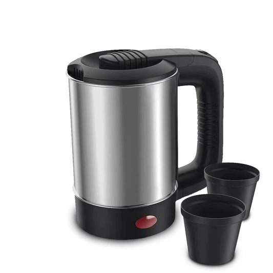 Mini Electric Kettle Tea Coffee Stainless Steel 1000W Portable Travel Water Boiler Pot 0.5L for Hotel Family Trip